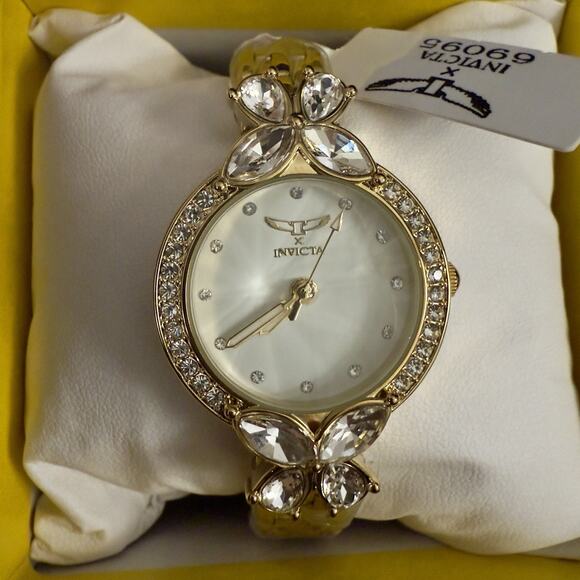 Invicta Wildflower Women's Watch - 30mm, Gold (69095) - NEW - Picture 1 of 9